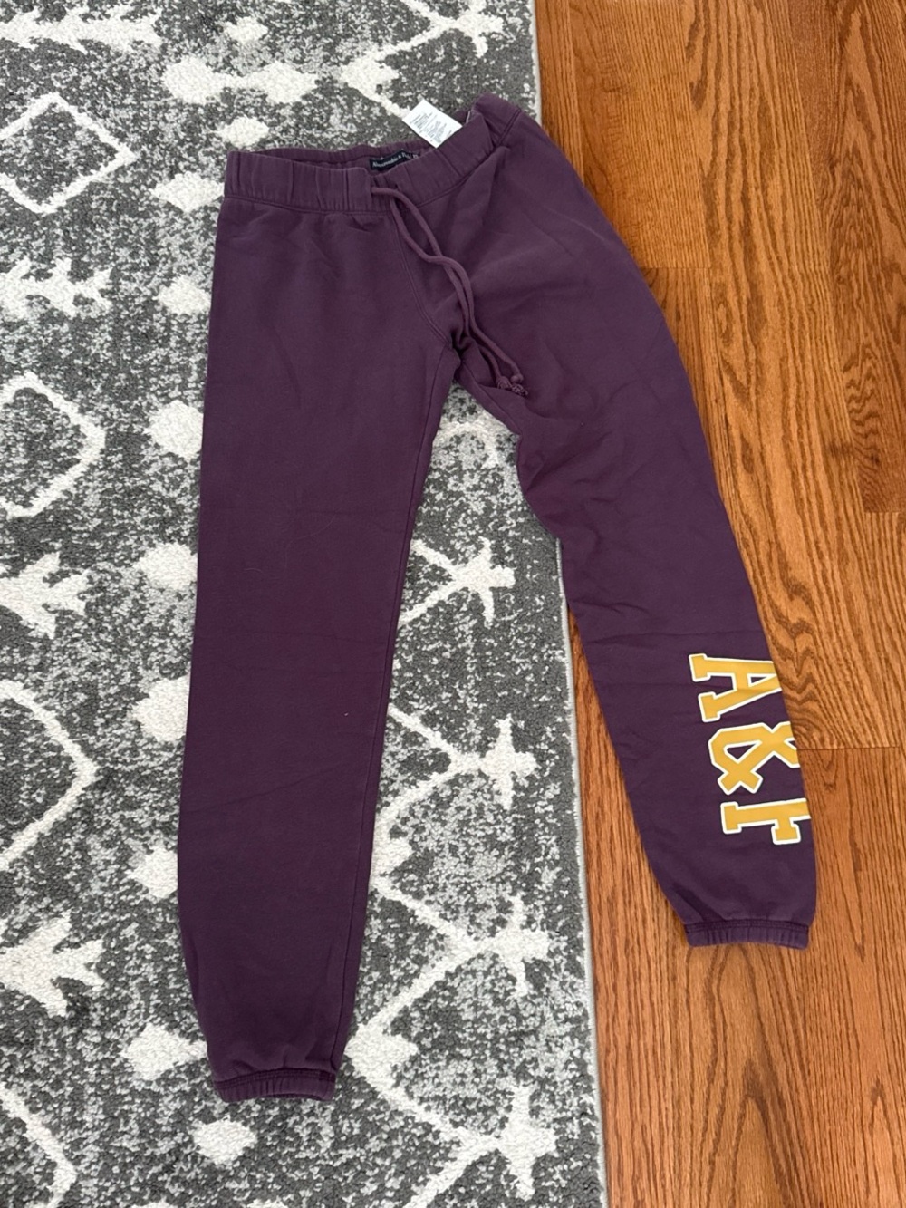 Purple Jogger Sweatpants with A&F Logo